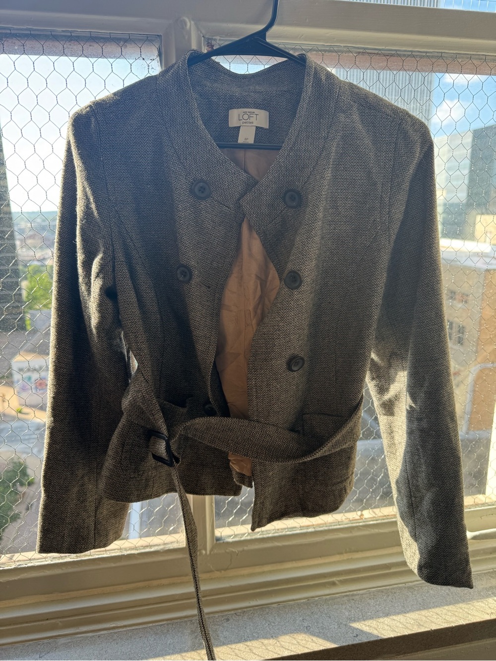 LOFT Women's Brown Belted Blazer